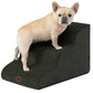 EHEYCIGA Curved Dog Stairs Ramp for High Beds 19.7" H, 4-Step Dog Steps for Small Dogs and Cats, Pet Stairs for High Bed Climbing, Non-Slip Balanced Pet Step Indoor, Grey