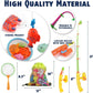 CozyBomB™ Magnetic Fishing Toys Game Set for Kids | Water Table Bathtub Kiddie Pool Party & Pole Rod Net, Plastic Floating Fish Toddler Color Ocean Sea Animals Birthday Age 3 4 5 6 Year