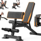 Adjustable Weight Bench, Multi-function Preacher Curl Bench for Home Gym, Foldable Leg Extension and Leg Curl Machine, weight capacity 660LBS.