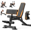 Adjustable Weight Bench, Multi-function Preacher Curl Bench for Home Gym, Foldable Leg Extension and Leg Curl Machine, weight capacity 660LBS.