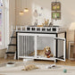 PAKASEPT Dog Crate Furniture, Pet Bunk Bed with Stairs and Storage, Dogs/Cats Window Perch, with Multi-Purpose Blanket and Fluffy Dog Bed for Small Medium Size (55.1L x 28.5" W x 37.4" H)