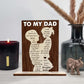 Dad Birthday Gifts from Daughter, Birthday Gifts for Dad, To My Dad Wood Silhouette Sign With Wooden Stand I Know it's not easy for a MAN to Raise A CHILD & There is No Way