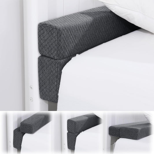 BALAPET Flodable Pillow for Headboard Gap,Bed Gap Filler Queen Size,Adjustable Bed Wedge Pillow for Headboard,Rectangular Bed Gap Filler,Foam Mattress Gap Filler(Gray,King)