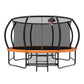 Large Outdoor Trampoline with Basketball Hoop, 10-16FT with Lights for Kids and Adults, Recreational Trampoline with Sprinkler and Stakes