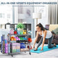 Dumbbell Rack, Weight Rack for Dumbbells, High Volume Home Gym Equipment Storage for Kettlebells, Yoga Mat, Foam Roller, etc, All in One Workout Storage with Wheels and Hooks