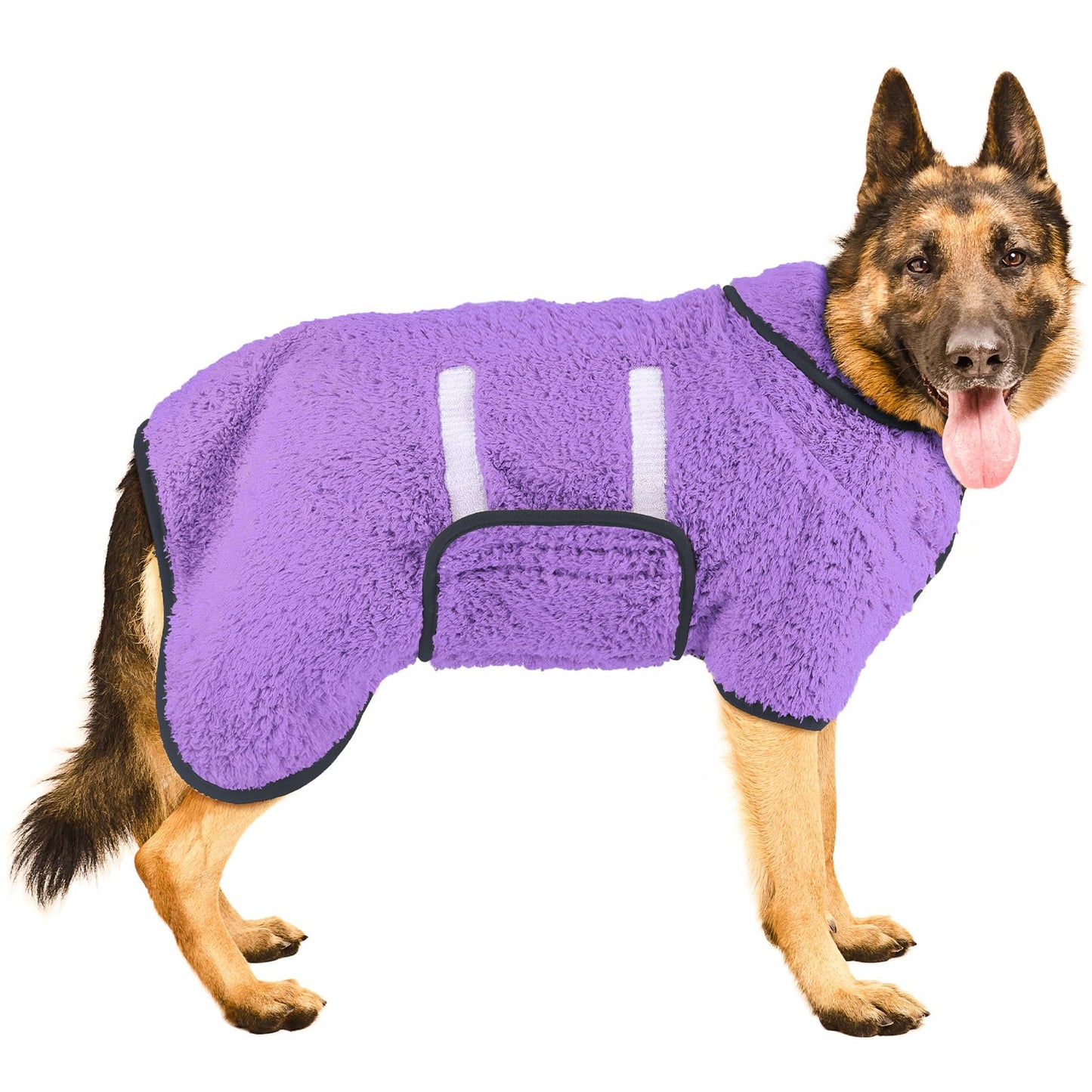Bienbee Dog Bathrobe, Quick Drying Super Absorbent Dog Robes for After Bath, Warm Keeping Dogs Towel, Dogs Bath Supplies, Dark Blue XL