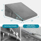 Wedge Pillow for Sleeping, 12" Bed Wedge Pillow for After Surgery, Triangle Pillow Wedge for Heartburn, Acid Reflux, GERD, Back Pain Relief, Neck Pain, Soft & Cooling Memory Foam Top