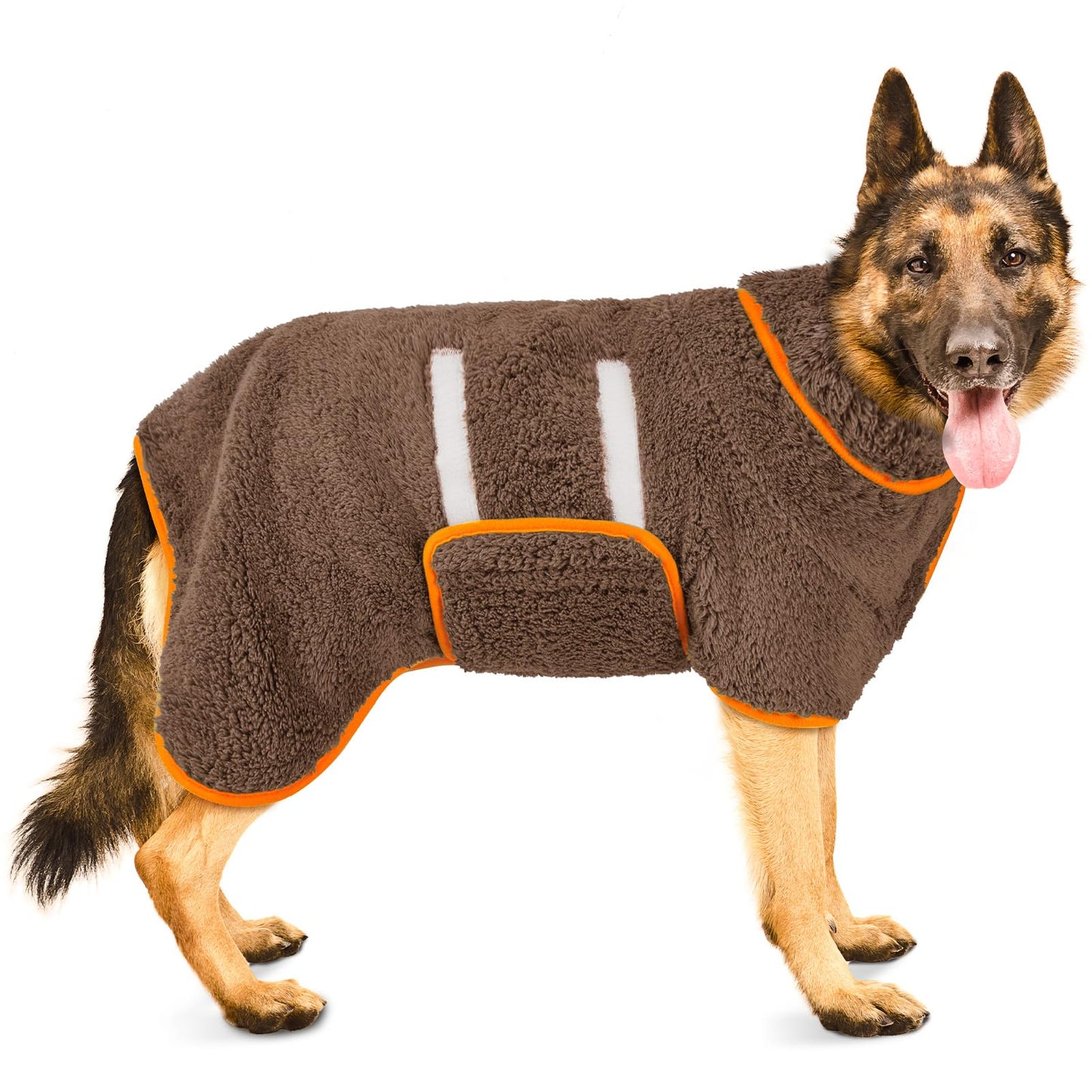 Bienbee Dog Bathrobe, Quick Drying Super Absorbent Dog Robes for After Bath, Warm Keeping Dogs Towel, Dogs Bath Supplies, Dark Blue XL