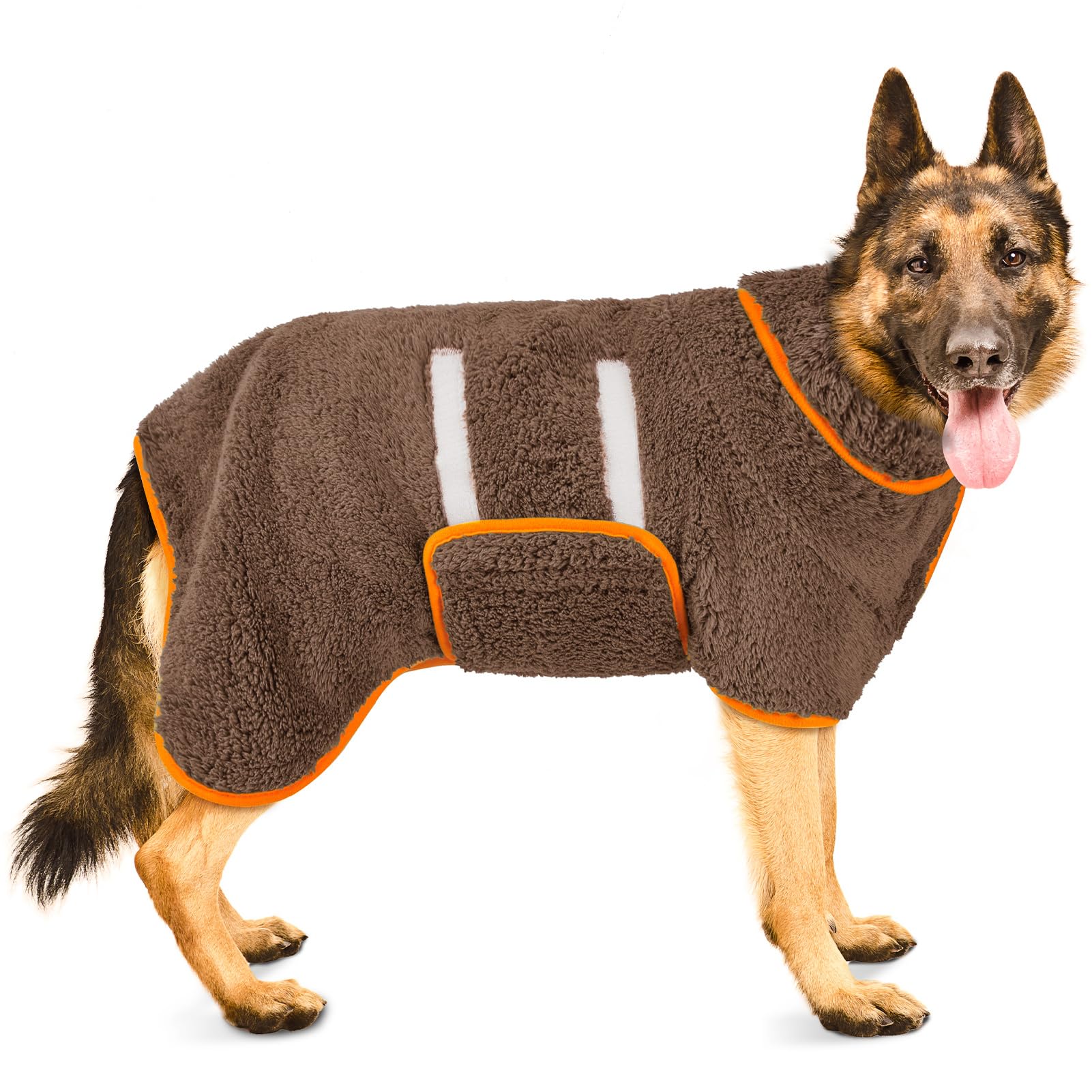 Bienbee Dog Bathrobe, Quick Drying Super Absorbent Dog Robes for After Bath, Warm Keeping Dogs Towel, Dogs Bath Supplies, Dark Blue XL