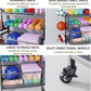 Dumbbell Rack, Weight Rack for Dumbbells, High Volume Home Gym Equipment Storage for Kettlebells, Yoga Mat, Foam Roller, etc, All in One Workout Storage with Wheels and Hooks