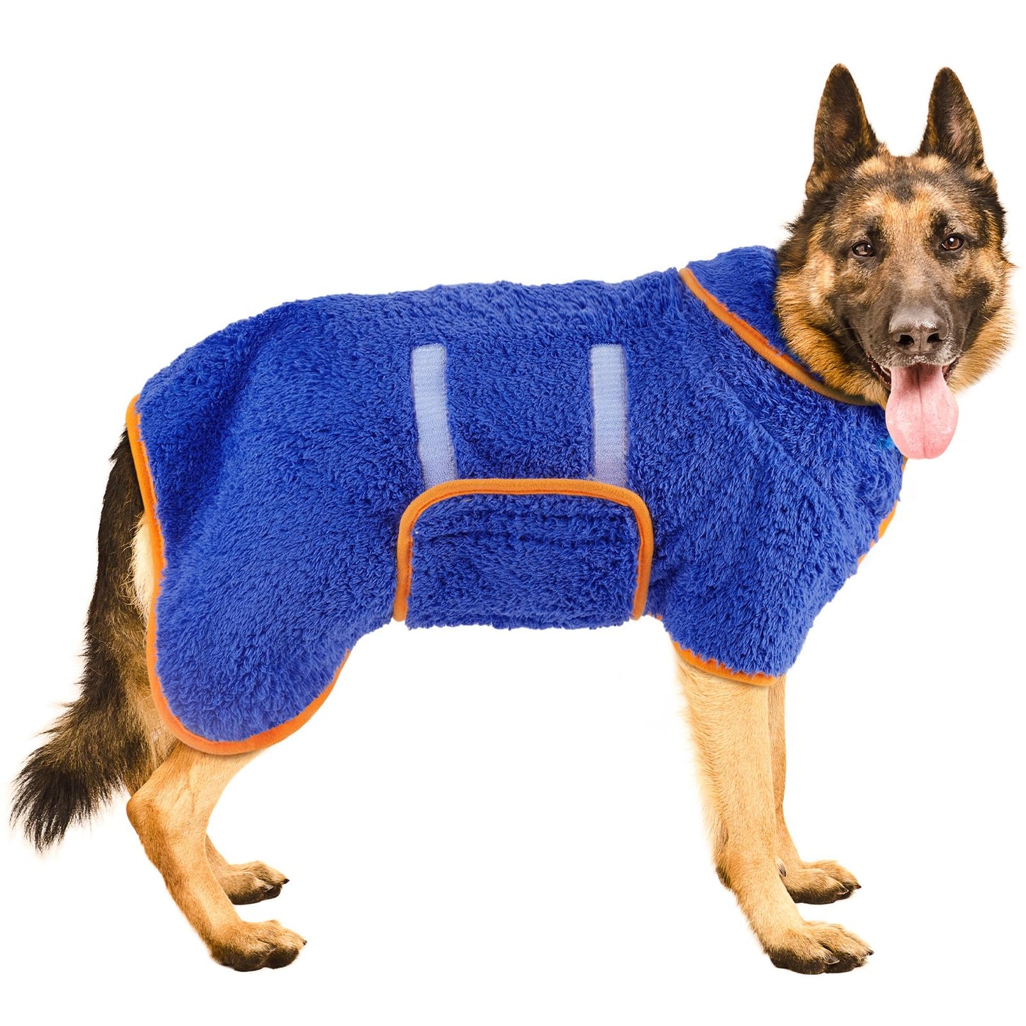 Bienbee Dog Bathrobe, Quick Drying Super Absorbent Dog Robes for After Bath, Warm Keeping Dogs Towel, Dogs Bath Supplies, Dark Blue XL