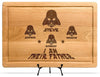 Personalized I am Their Father StarWar Dad Gift Cutting Board, Christmas & Fathers Day Gifts, Funny Star War Gift, Darth Character Plaque, Custom Name Stars War Mens Gift from Daughter or Son