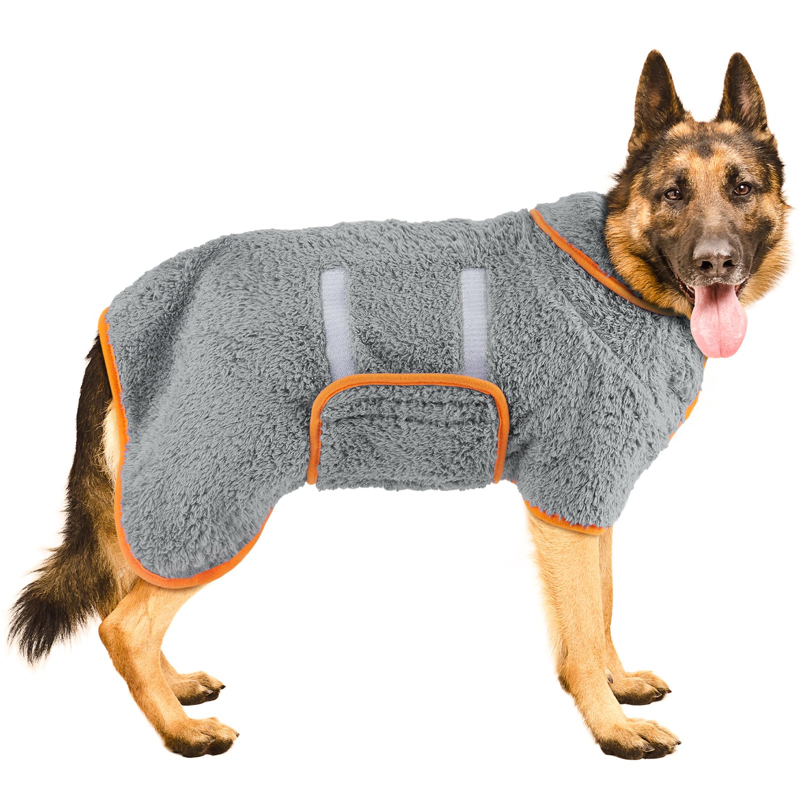 Bienbee Dog Bathrobe, Quick Drying Super Absorbent Dog Robes for After Bath, Warm Keeping Dogs Towel, Dogs Bath Supplies, Dark Blue XL