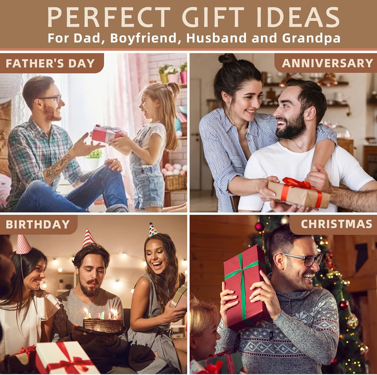 Fathers Day Dad Gifts from Daughter Son Wife, Wood Phone Docking Station with Drawer, Birthday Anniversary Men Him Husband Boyfriend Gifts from Girlfriend, Mens Nightstand Organizer Presents Ideas