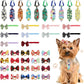 60 Pieces Dog Bow Tie Collars Dog Hair Bows Set Include 40 Small Dogs Hair Bows 10 Puppy Bowties 10 Collars Bow Adjustable Pet Ties Neck Grooming for Small Medium Pets Cats Accessories Supply