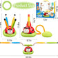 Powza 3 in 1 Musical Jump, Toss Ring Game and Stomping Launch Rocket Launcher for Kids Outdoor Toys with Remote Control, Indoor Outside Toy for Kids Ages 4-8 Toys for Ages 5-7 8-13 Birthday Gifts