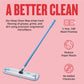 Deep Clean Mop, Microfiber Mop, Perfect Floor Cleaner for Hardwood, Laminate, Tile and Stone Flooring, Washable and Reusable, 100 Wash Promise,Blue / Silver