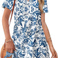 WIHOLL Dresses for Women 2025 Casual Summer V Neck Wedding Guest Dress Short Sleeve Fashion Beach Vacation Clothes