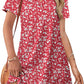 WIHOLL Dresses for Women 2025 Casual Summer V Neck Wedding Guest Dress Short Sleeve Fashion Beach Vacation Clothes
