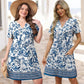 WIHOLL Dresses for Women 2025 Casual Summer V Neck Wedding Guest Dress Short Sleeve Fashion Beach Vacation Clothes