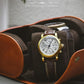 Watch Travel Case for Men 2 Slot – Watch Roll – Brown Full Grain Cow Leather
