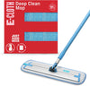 Deep Clean Mop, Microfiber Mop, Perfect Floor Cleaner for Hardwood, Laminate, Tile and Stone Flooring, Washable and Reusable, 100 Wash Promise,Blue / Silver