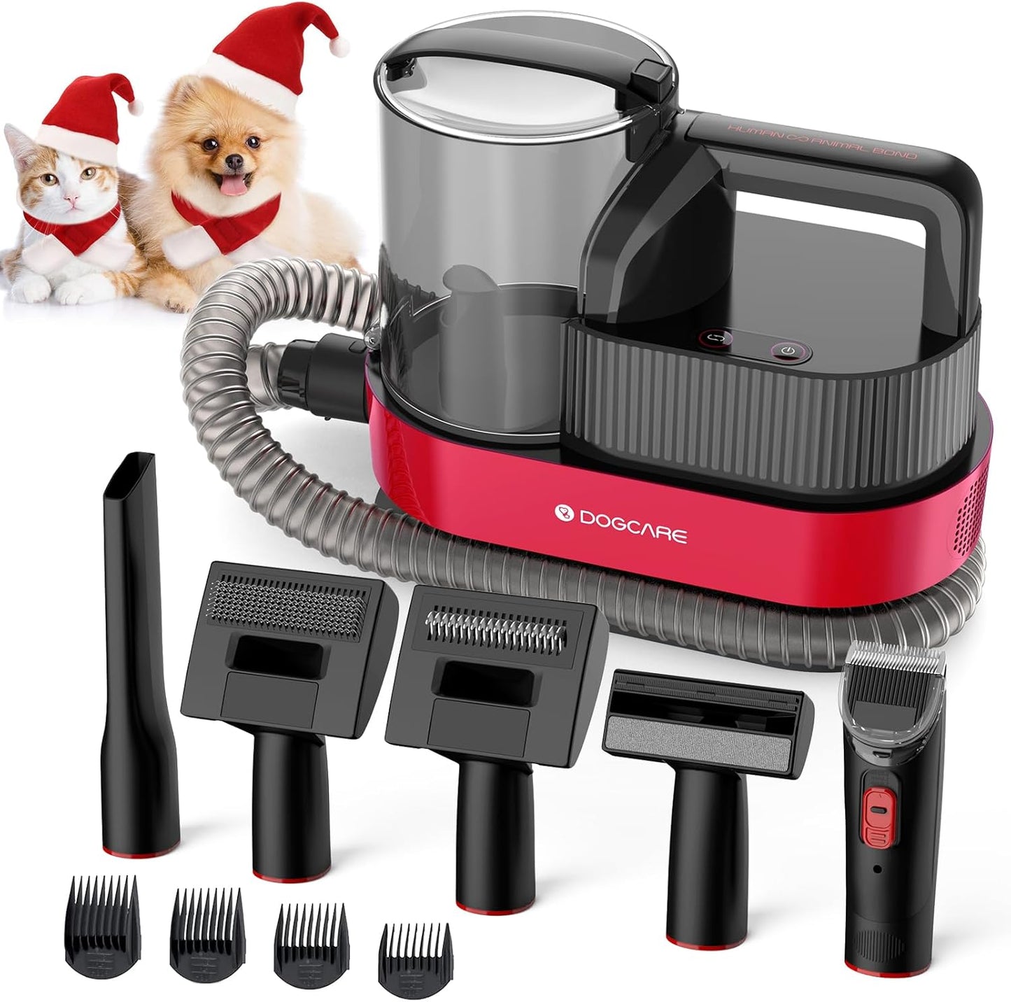 Professional Pet Vacuum Groomer: Dog Grooming Kits with Vacuum, Vacuum Pet Groomer Kit, Dog Hair Clipper Vacuum Groomer, Fur Vacuum Brush Groomer…