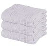 Muslin Baby Bath Towel Soft Muslin Cotton Baby Towel Absorbent 3 Pack 40" X 40" (Grey)