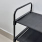 4 Shelf Closet Storage Organizer for Clothes with 2 Fabric Bins, Black, Metal Frame
