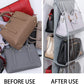 Hanging Purse Handbag Organizer, Clear Dust Cover Space Saver Storage Holder Bag, 6 Pockets Wardrobe Closet Handbags Storage(Gray)
